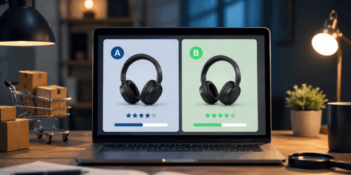 Amazon 比較テスト機能(ABテスト)の使い方、メリットについて解説します